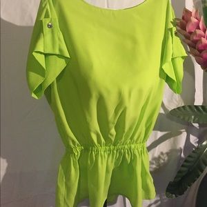 Michael Kors green short sleeve top